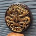 23"Pair of Dragons Teak Wood Carved thick Handicraft Art Collectibles Wall Decor   123052402631